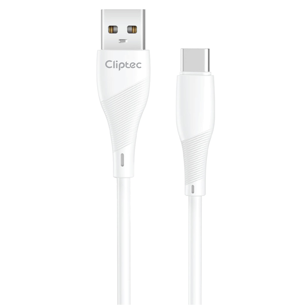 CLIPTEC MCC101 USB TO TYPE-C CABLE 1M - WHITE